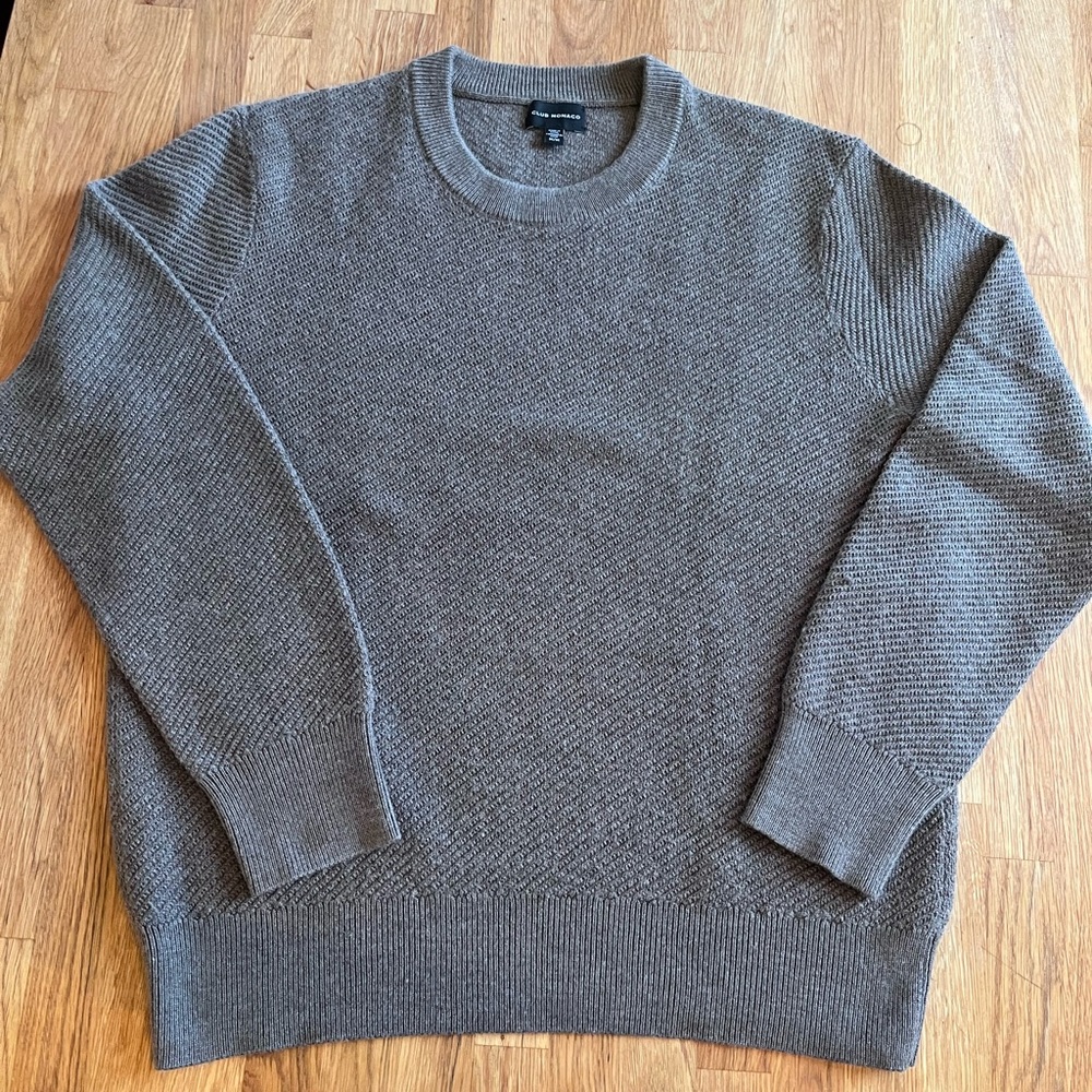 Club Monaco Brown textured wool sweater